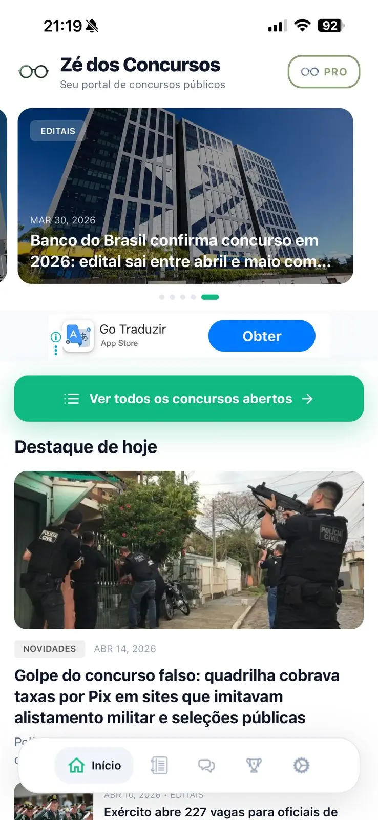 Zé dos Concursos — tela 4 de 8